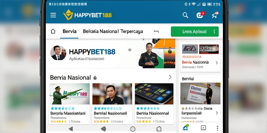 Antarmuka aplikasi HAPPYBET188 menampilkan berita terkini dari seluruh Indonesia.