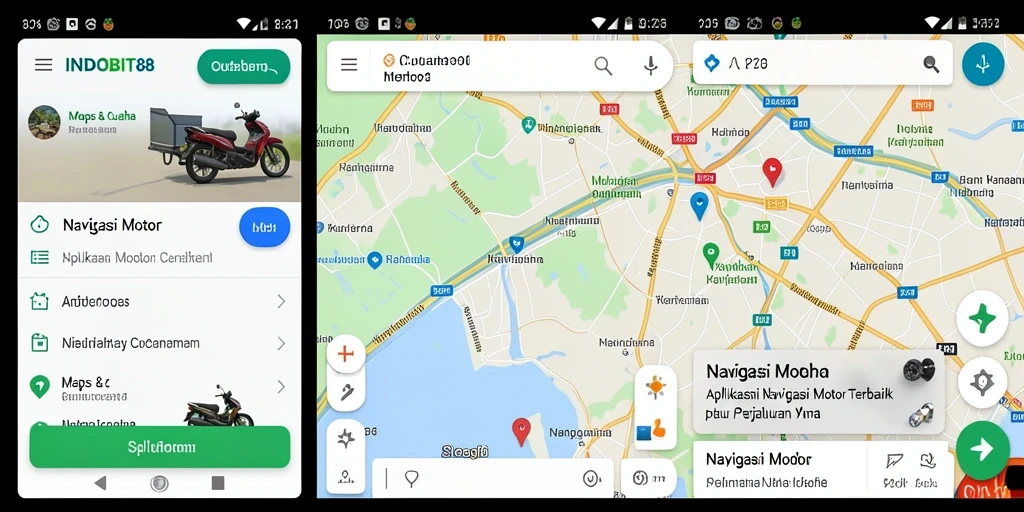 Tampilan antarmuka aplikasi INDOBIT88 yang memudahkan navigasi motor.